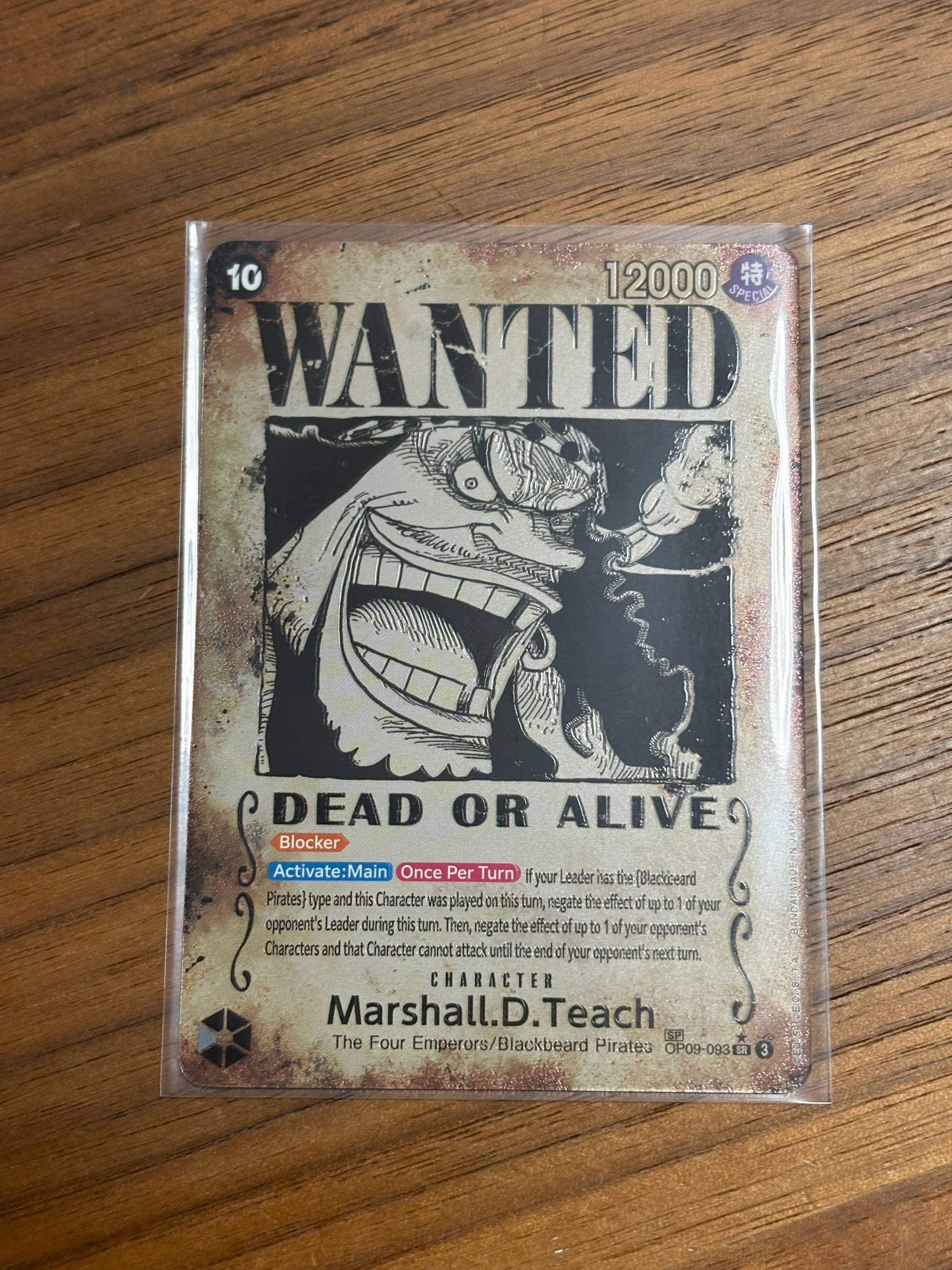 2024 One Piece Card Game Emperors in the New World #OP09093 Marshall.D.Teach WANTED POSTER SP SR
