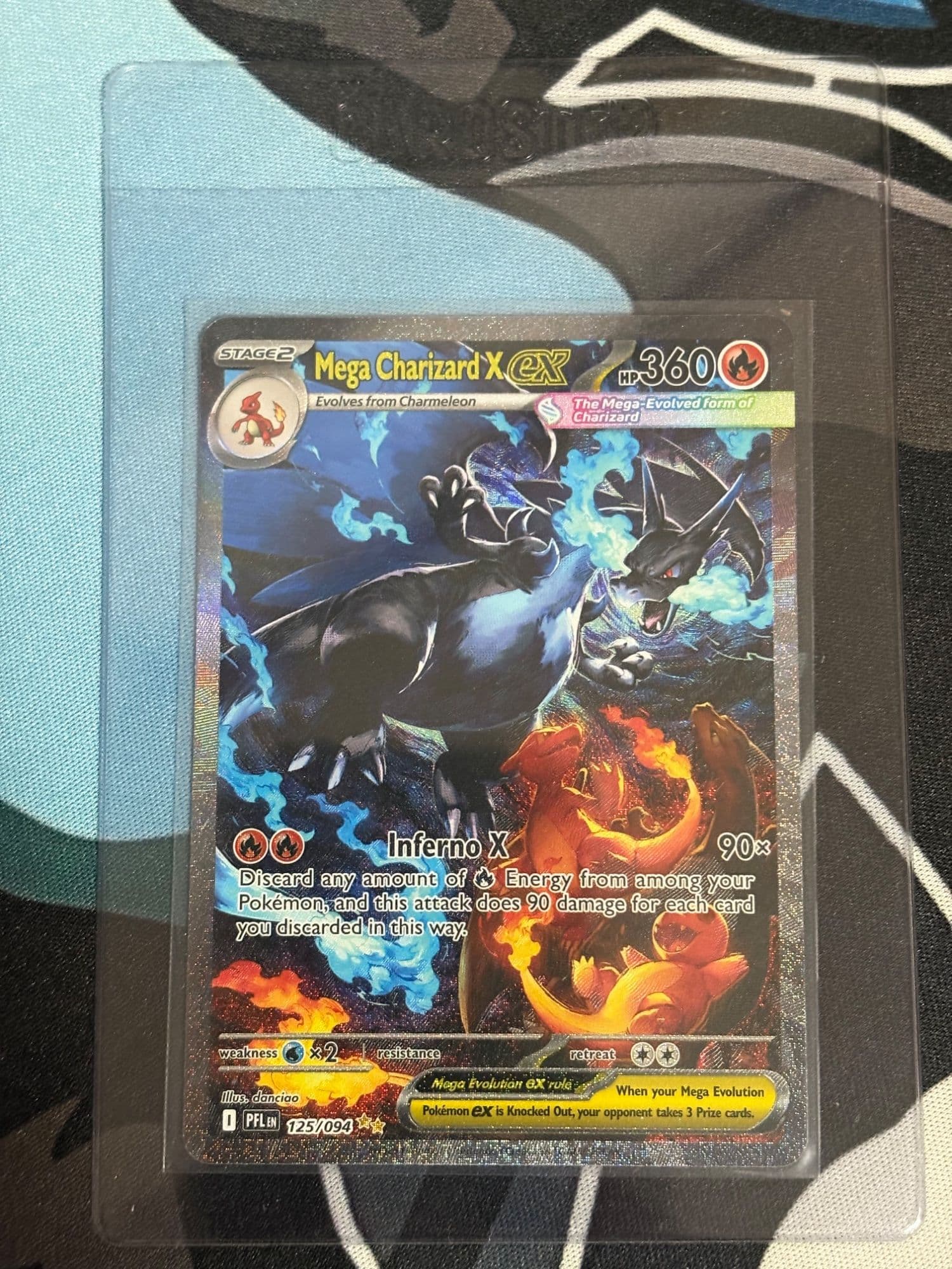 2025 Pokemon TCG Mega Evolution Phantasmal Flames #125 Mega Charizard X ex SIR