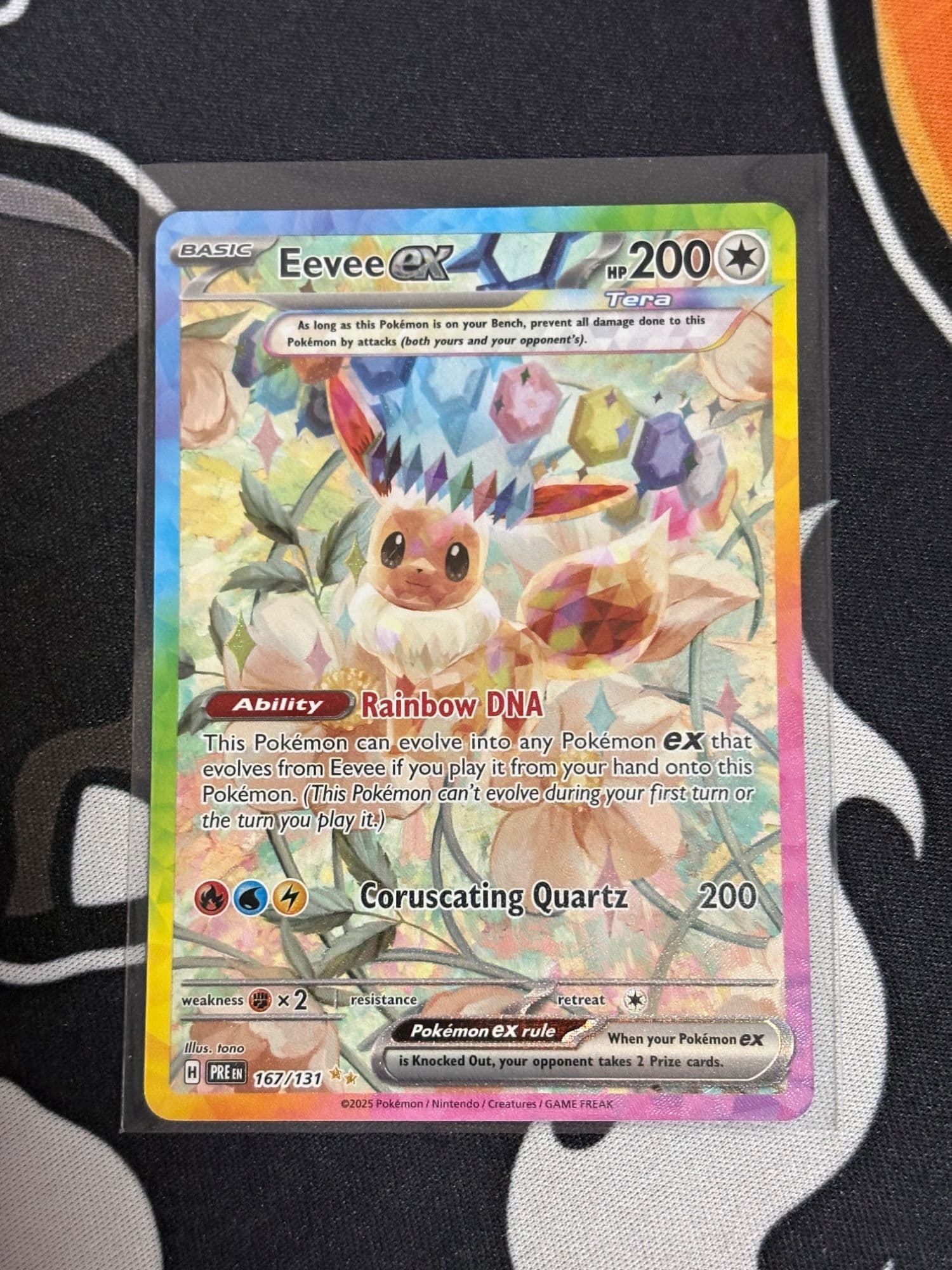 2025 Pokemon TCG Scarlet & Violet Prismatic Evolutions #167 Eevee ex SIR