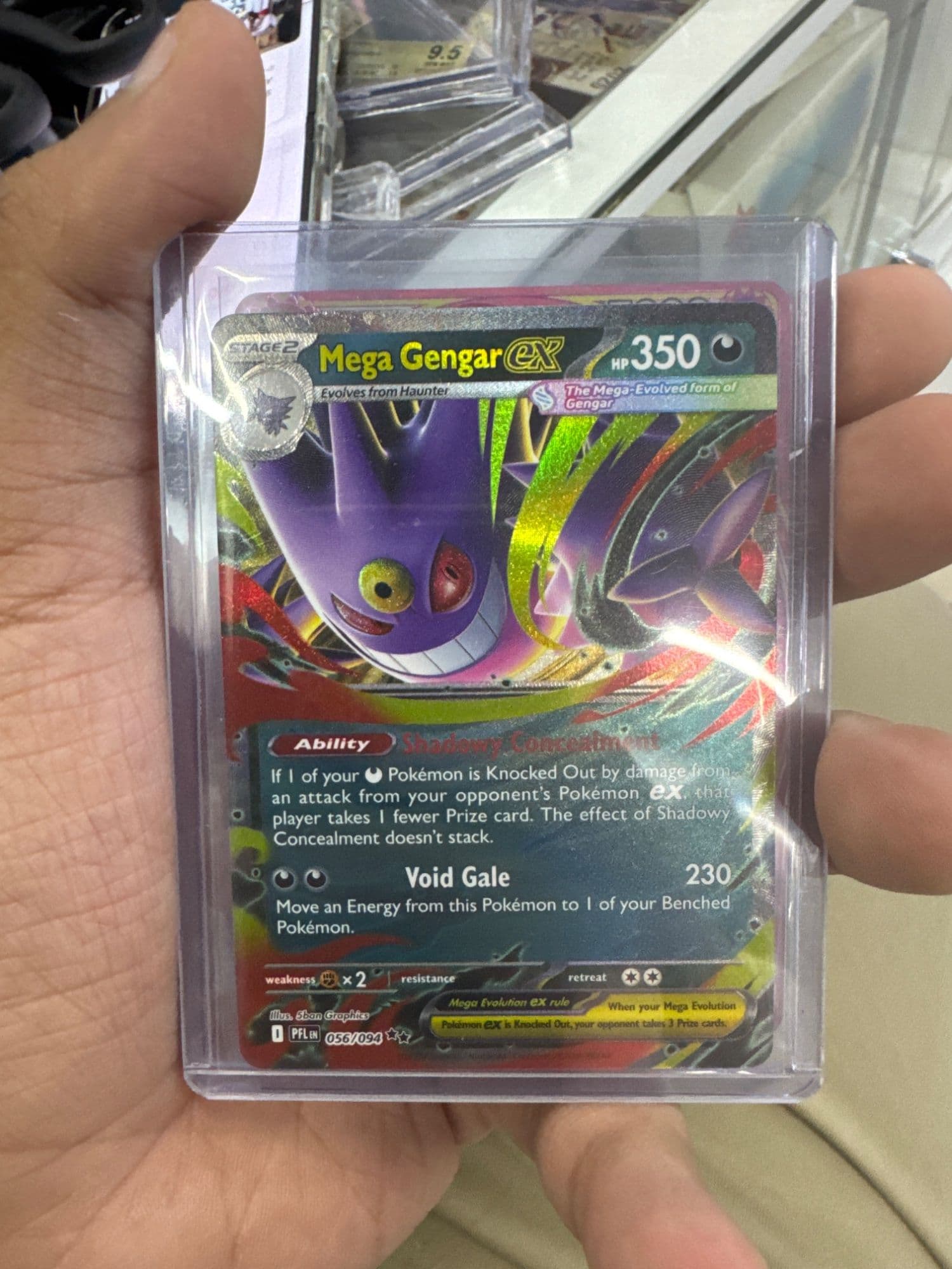 2025 Pokemon TCG Mega Evolution Phantasmal Flames #056 Mega Gengar ex RR